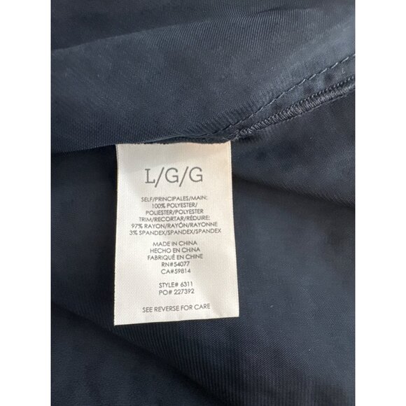 Cabi Womens Sleeveless Navy Blouse satin top Size Large - Picture 4 of 4